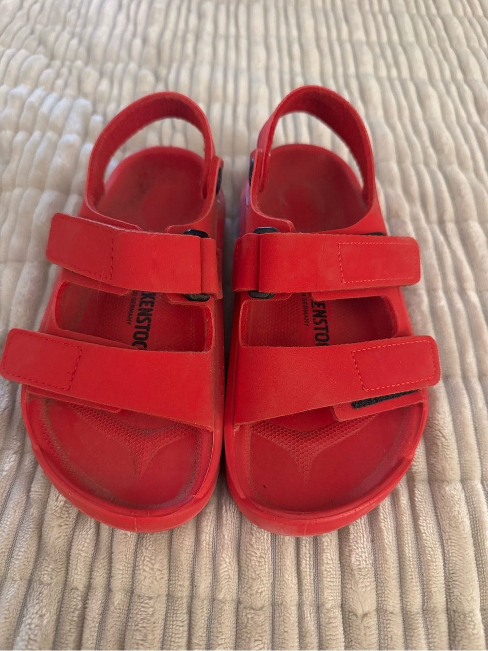 Birkenstock Kids Bright Red Dual-Strap Sandals